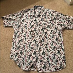 Ditch Plains men's 2XL tropical bird print shirt